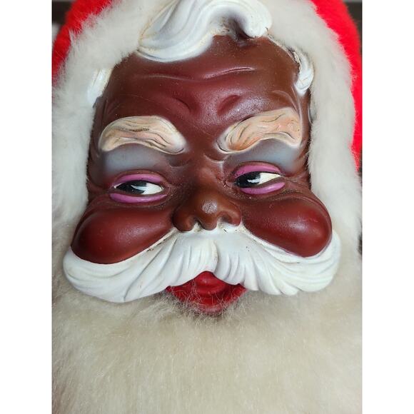 Rare Vintage Rushton Coca Cola African American Santa Plush White Boots 50's - Picture 5 of 8